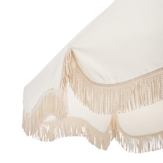 Patio Umbrella - Antique White + Clamshell Base