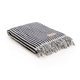 Beach Towel - Laurens Navy Stripe