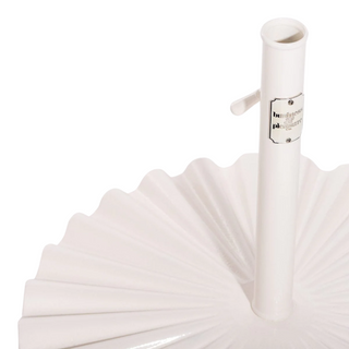 Market Umbrella - Bistro Green Stripe + Clamshell Base