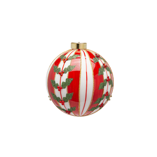 Holly & Stripes Bauble