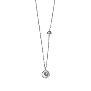 Daisy Necklace with Pendant - White