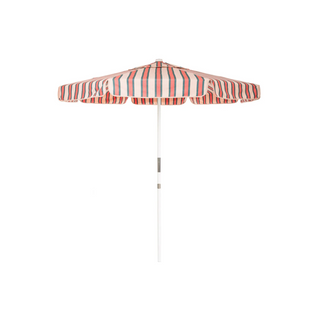 Market Umbrella - Bistro Dusty Pink Stripe + Clamshell Base