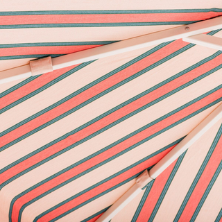 Market Umbrella - Bistro Dusty Pink Stripe + Clamshell Base