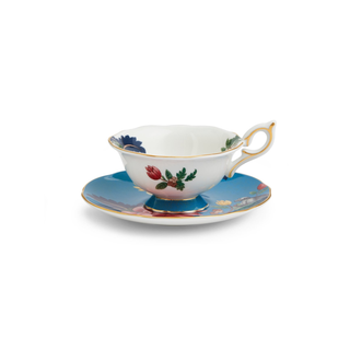 Sapphire Garden Teacup & Saucer