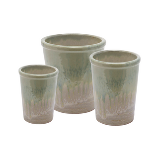 Ceramic Pots Lime/Teal