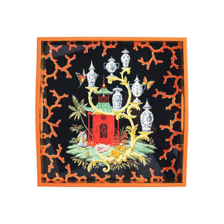The Courtship Lacquer Square Tray