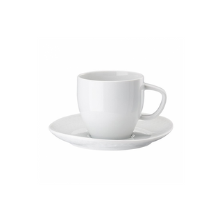 Junto White Coffee Cup & Saucer