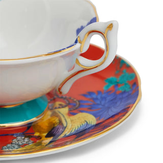 Golden Parrot Teacup & Saucer