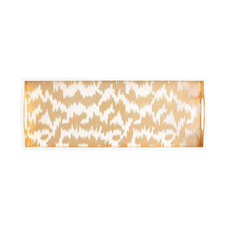 Gold Modern Moiré Lacquer Bar Tray