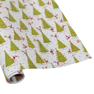 Twirling Santa Gift Wrapping Paper