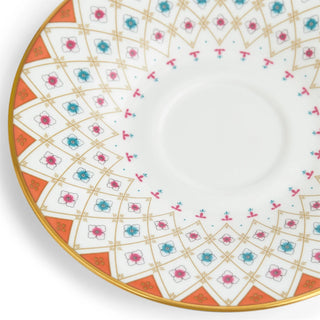 Peony Diamond Teacup & Saucer