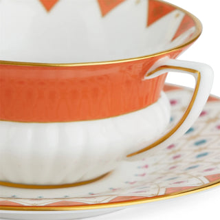 Peony Diamond Teacup & Saucer