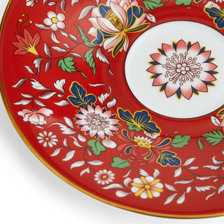 Crimson Orient Teacup & Saucer