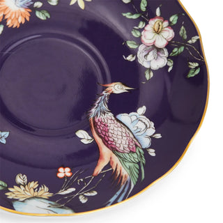 Midnight Crane Teacup & Saucer