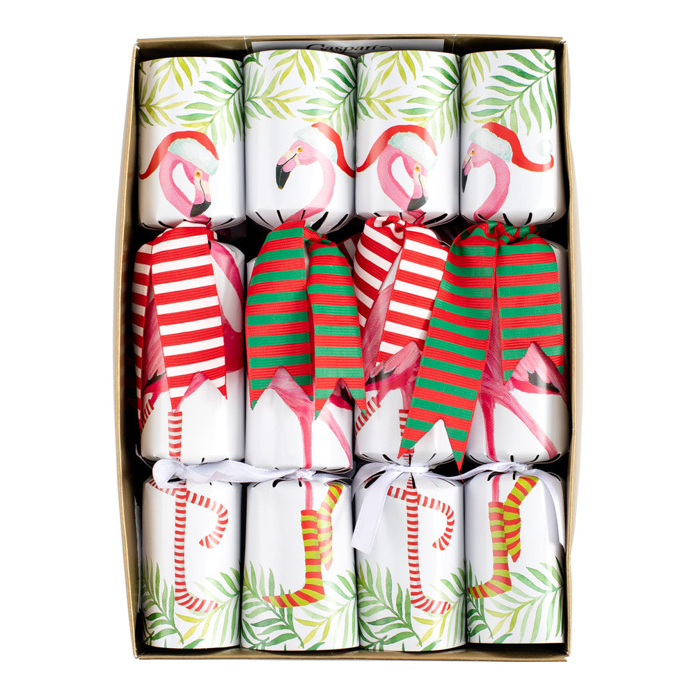 Christmas Flamingos Crackers - 8 Per Box