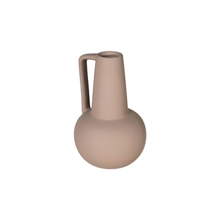 Cream Ceramic Vase with Handle