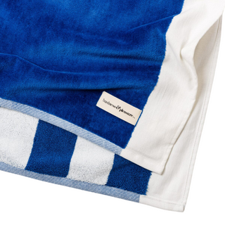 Beach Towel - Crew Mediterranean Blue Stripe