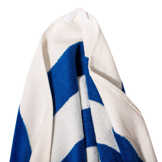 Beach Towel - Crew Mediterranean Blue Stripe