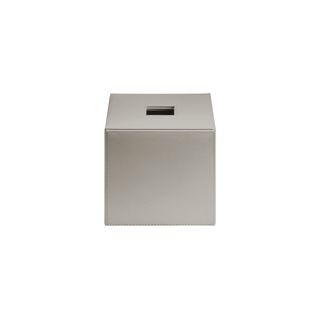 Brownie Tissue Box - Taupe Leather