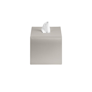 Brownie Tissue Box - Taupe Leather