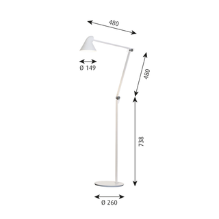 NJP Floor Lamp White
