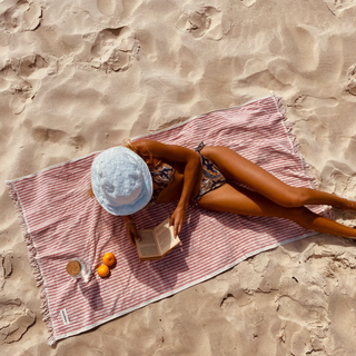 Beach Towel - Laurens Pink Stripe