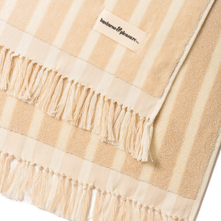 Beach Towel - Monaco Natural Stripe