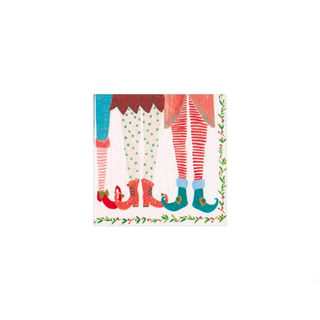 Elf Stockings Cocktail Paper Napkins