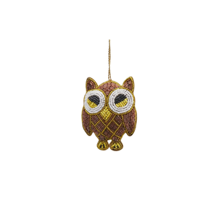 Beaded Owl Ornament