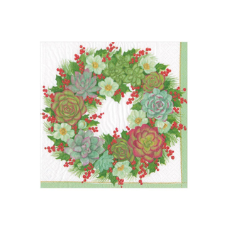 Succulent Wreath Luncheon Paper Napkins