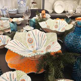 Tulip Dinner Set Mandarin + Jade (for 6)