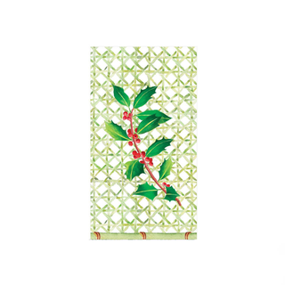 Holly Trellis Paper Guest Towel Paper Napkins