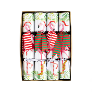Christmas Flamingos Crackers (pack of 8)