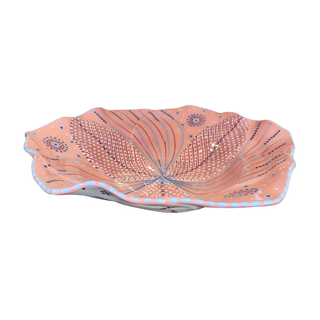 Handpainted Tulip Salad Bowl Extra Large Pink