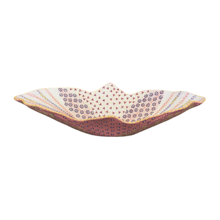 Handpainted Lily Boat Platter Pink