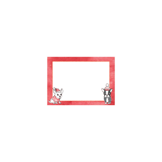 Christmas Frenchies Self-Adhesive Labels (pack of 12)