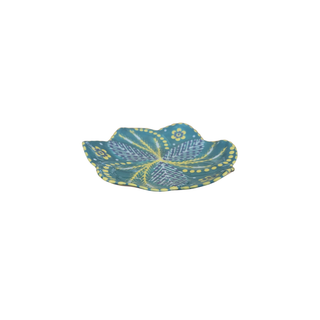 Handpainted Tulip Side Plate Teal