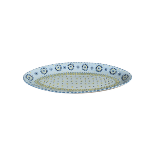 Handpainted Grill Platter Small Blue
