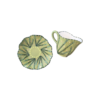 Handpainted Tulip Coffee Cup and Saucer (pair)