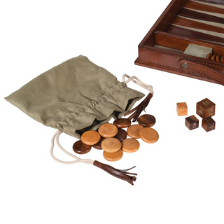 Backgammon Set in Leather Case