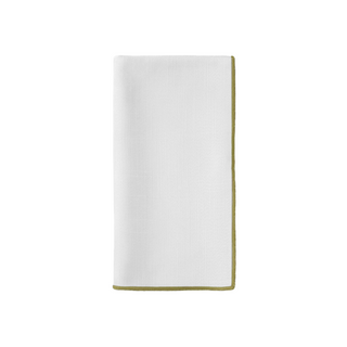 Cotton Feel Napkins with Colour Trim (pack of 12)