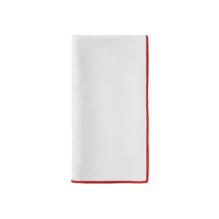 Cotton Feel Napkins with Colour Trim (pack of 12)