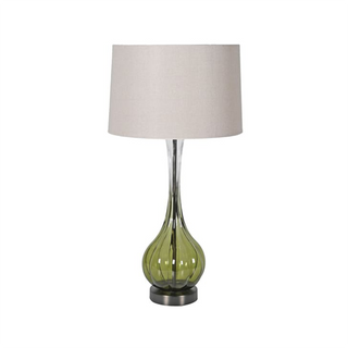 Faded Green Glass Table Lamp