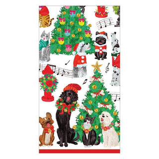 Caroling Pets Guest Towel paper Napkins