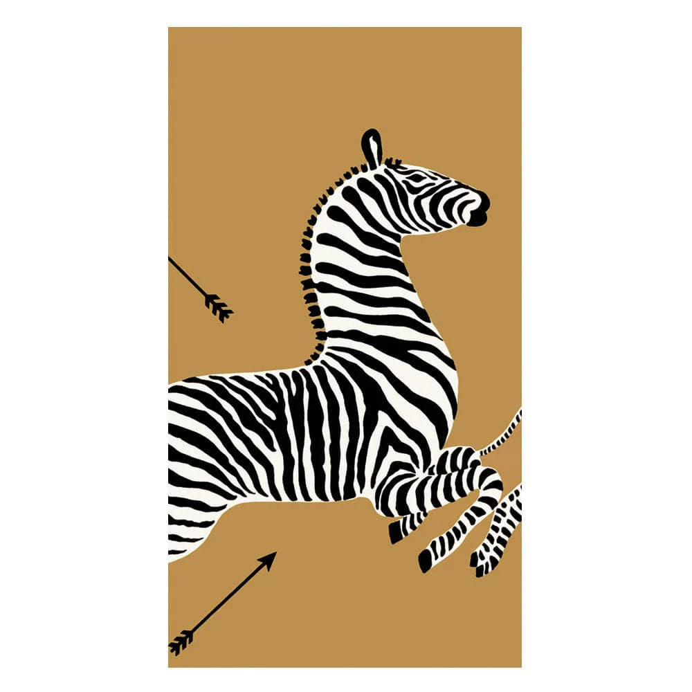 Gold Zebras Guest Towel Paper Napkins