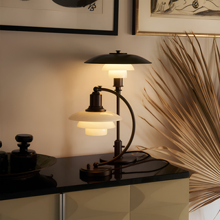 PH 3/2 Aged Brass Opal Table Lamp