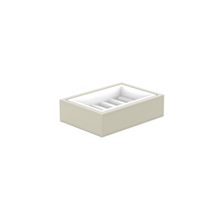 Faux Leather & Porcelain Soap Dish