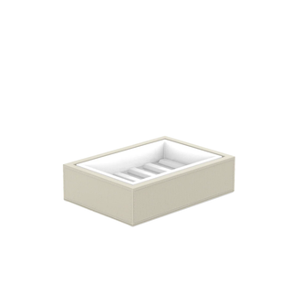 Faux Leather & Porcelain Soap Dish