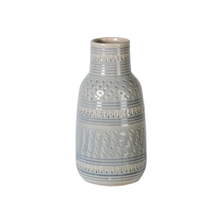 Large Soft Grey Patterned Vase