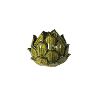 Green Artichoke Candle Holder
